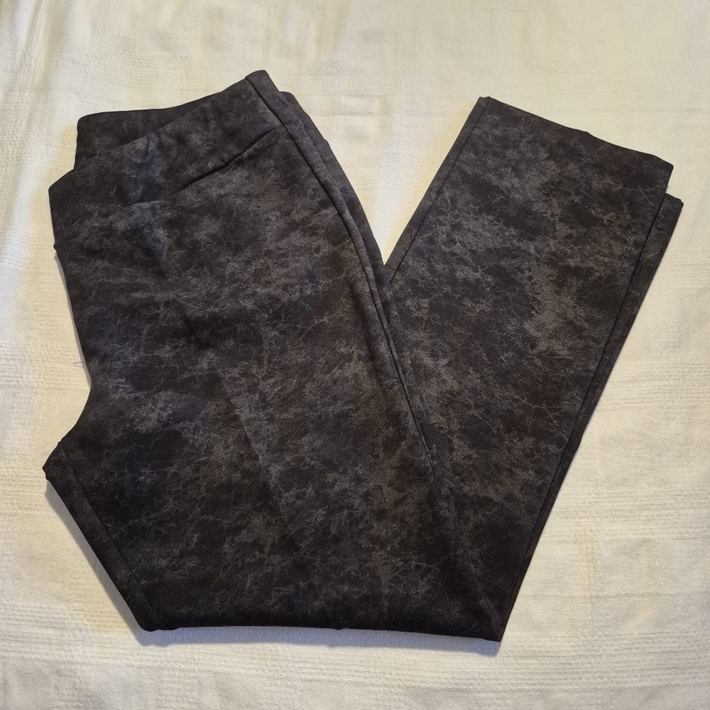 Soft Surroundings women's size 1X ponte pants, black with gray highlights EUC